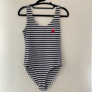 Topshop Striped Bodysuit